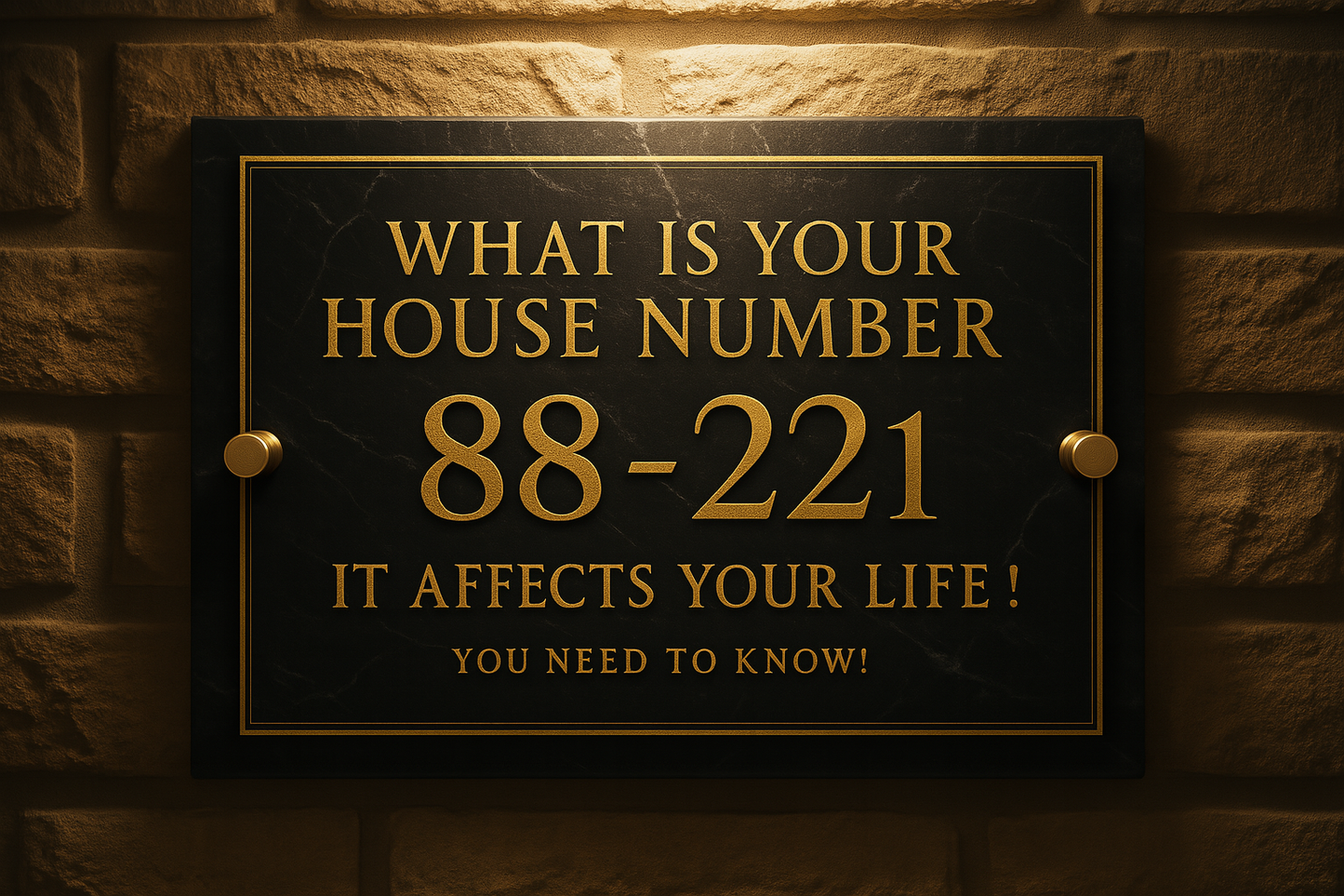 House Number ! Does it mean anything ?